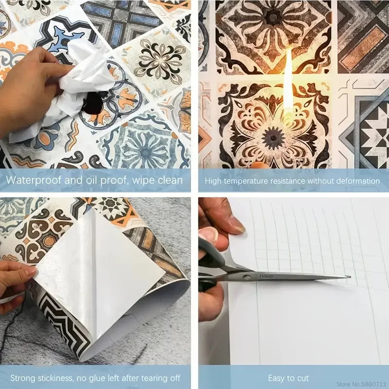 3D Waterproof PVC Cabinet Wallpaper