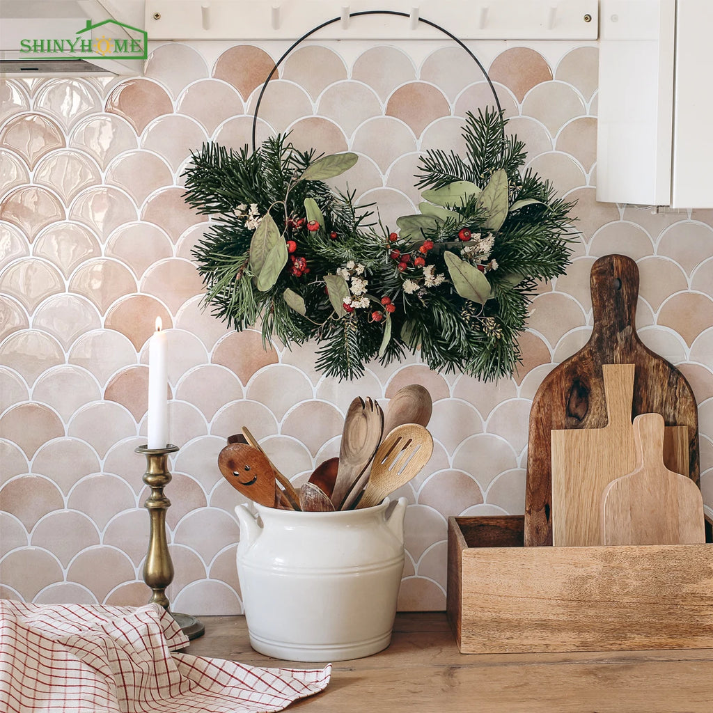 10/30 PC 3D Mermaid Scale Self-Adhesive Wall Sticker Kitchen Backsplash Waterproof Peel and Stick for Kitchen and Bathroom Walls