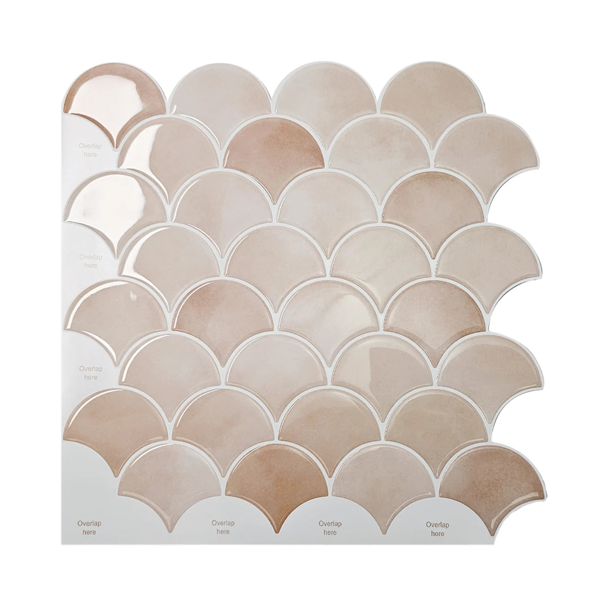 10/30 PC 3D Mermaid Scale Self-Adhesive Wall Sticker Kitchen Backsplash Waterproof Peel and Stick for Kitchen and Bathroom Walls