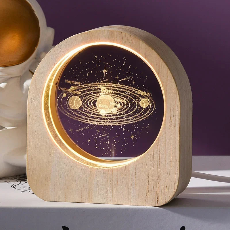 3D Crystal Solar System Globe