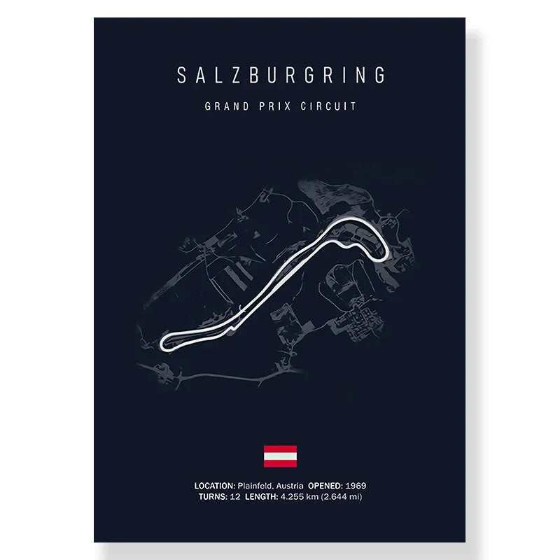 Formula 1 Imola Monaco Track Circuit Canvas Painting F1 Art Nordic Posters and Prints Wall Pictures for Living Room Decor