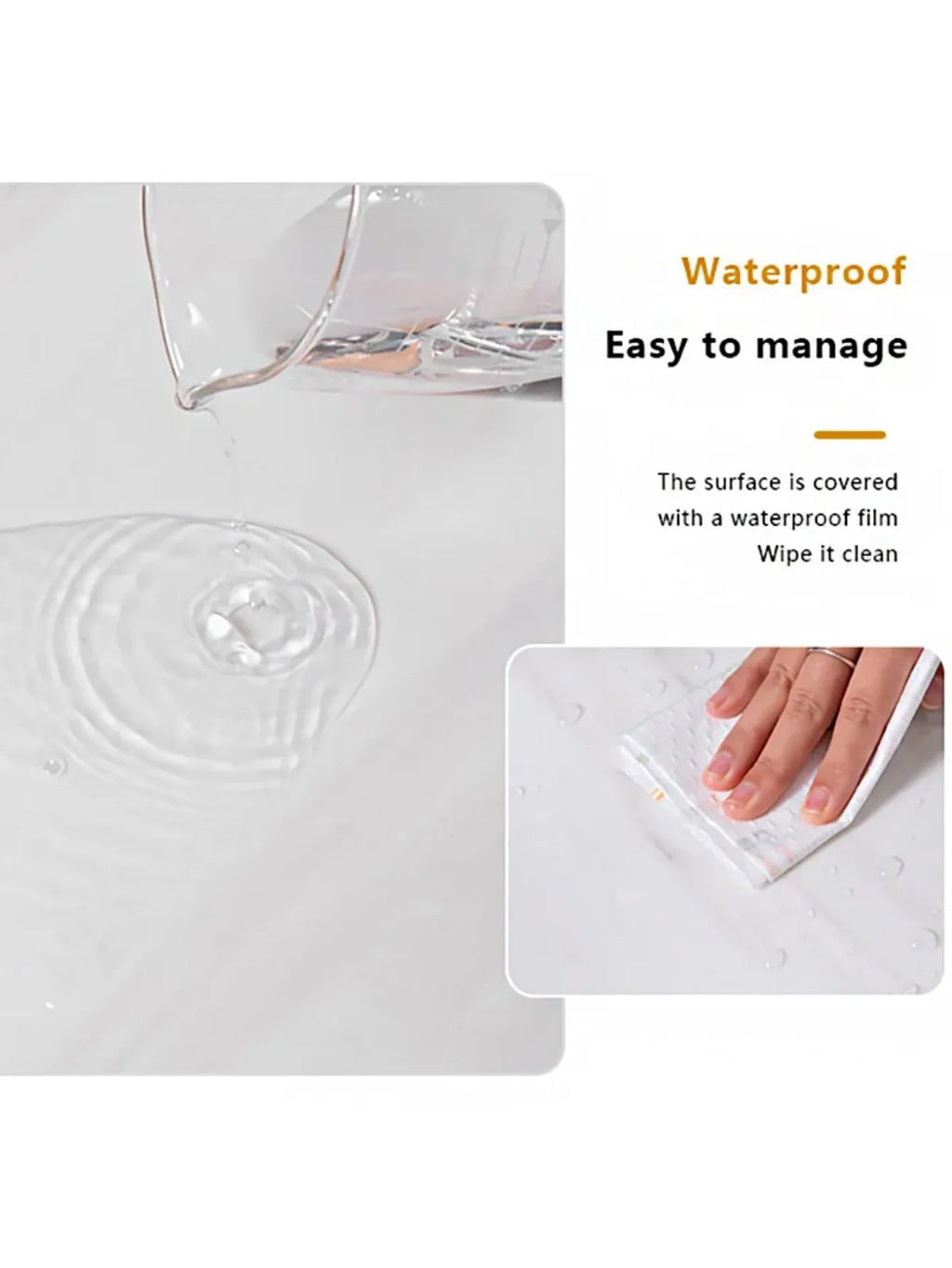 10Pcs Self-adhesive Marble Tiles Sticker Waterproof 30cmx60cm Tiles Floor Stickers PVC Tile  Kitchen Bathroom Wall Sticker