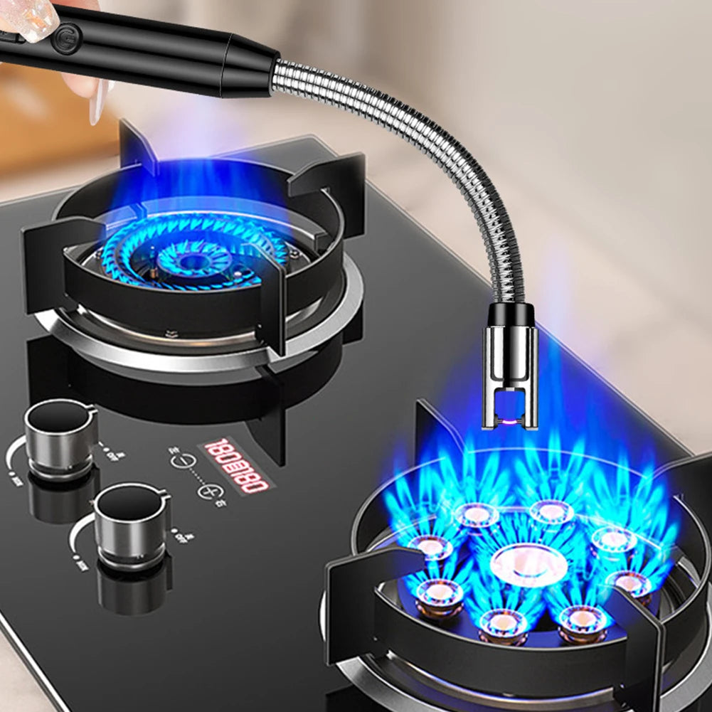 Lighter Flexible Hose Electronic Pulses Igniters Multi-Purpose Safety Ignition Tool for Home Kitchen Camping Encendedores