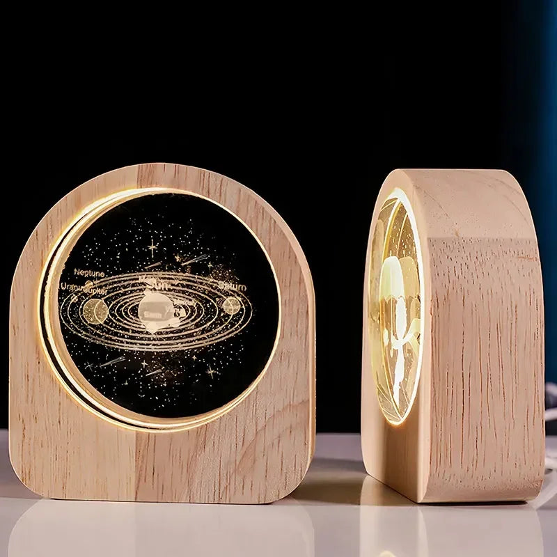 3D Crystal Solar System Globe