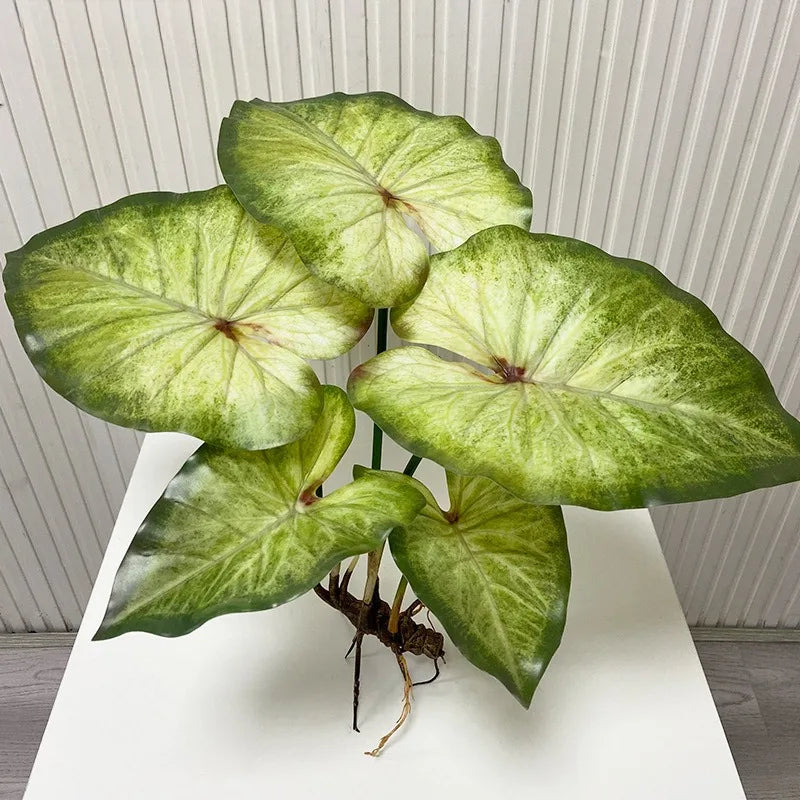 Artificial Lotus Leaves with Roots – Decorative Water Plant