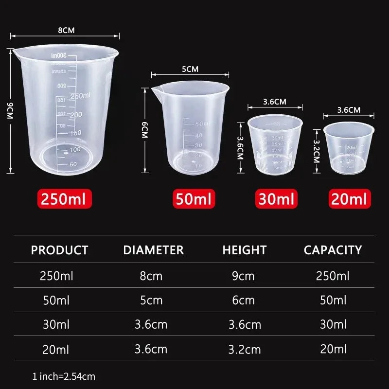 Clear Plastic Measuring Cups