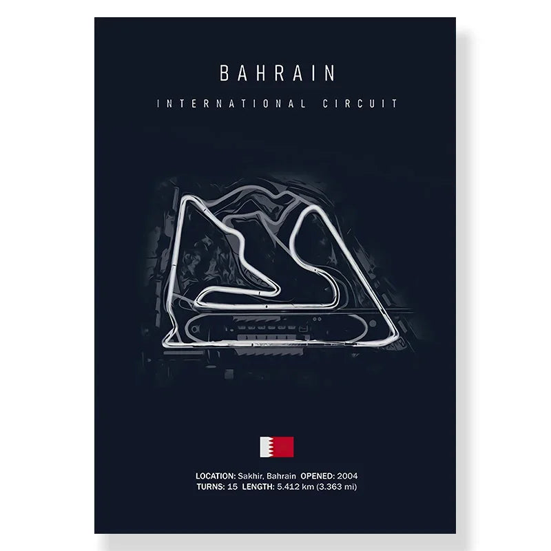 Formula 1 Imola Monaco Track Circuit Canvas Painting F1 Art Nordic Posters and Prints Wall Pictures for Living Room Decor