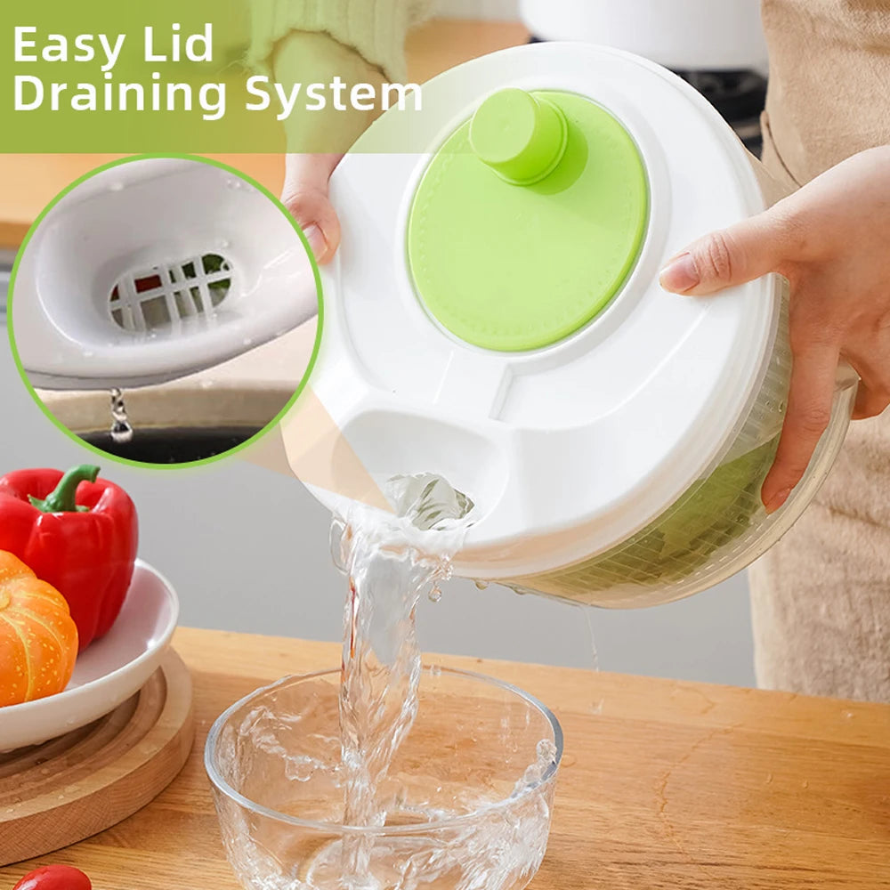 Salad Spinner Lettuce Greens Washer Dryer Drainer Crisper Strainer for Washing Drying Leafy Vegetables Kitchen Tools