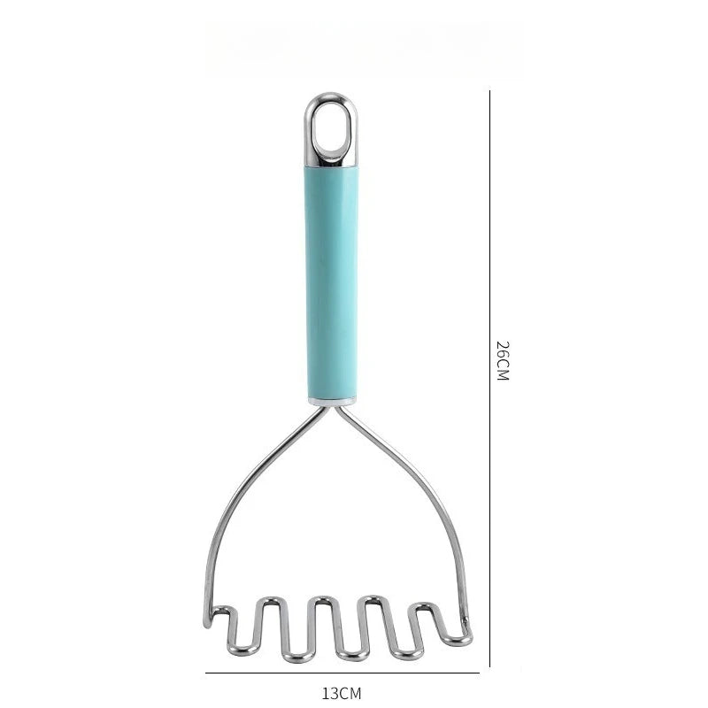 1PC Stainless Steel Potato Masher Kitchen Tools Household Wavy Pumpkin Sweet Potato Mud Press Manual Complementary Food Tools