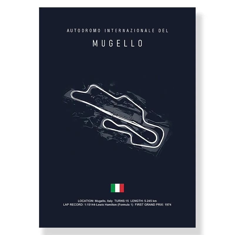 Formula 1 Imola Monaco Track Circuit Canvas Painting F1 Art Nordic Posters and Prints Wall Pictures for Living Room Decor