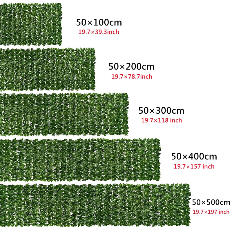 AppleLeaf Artificial Ivy Privacy Fence (50×500cm)