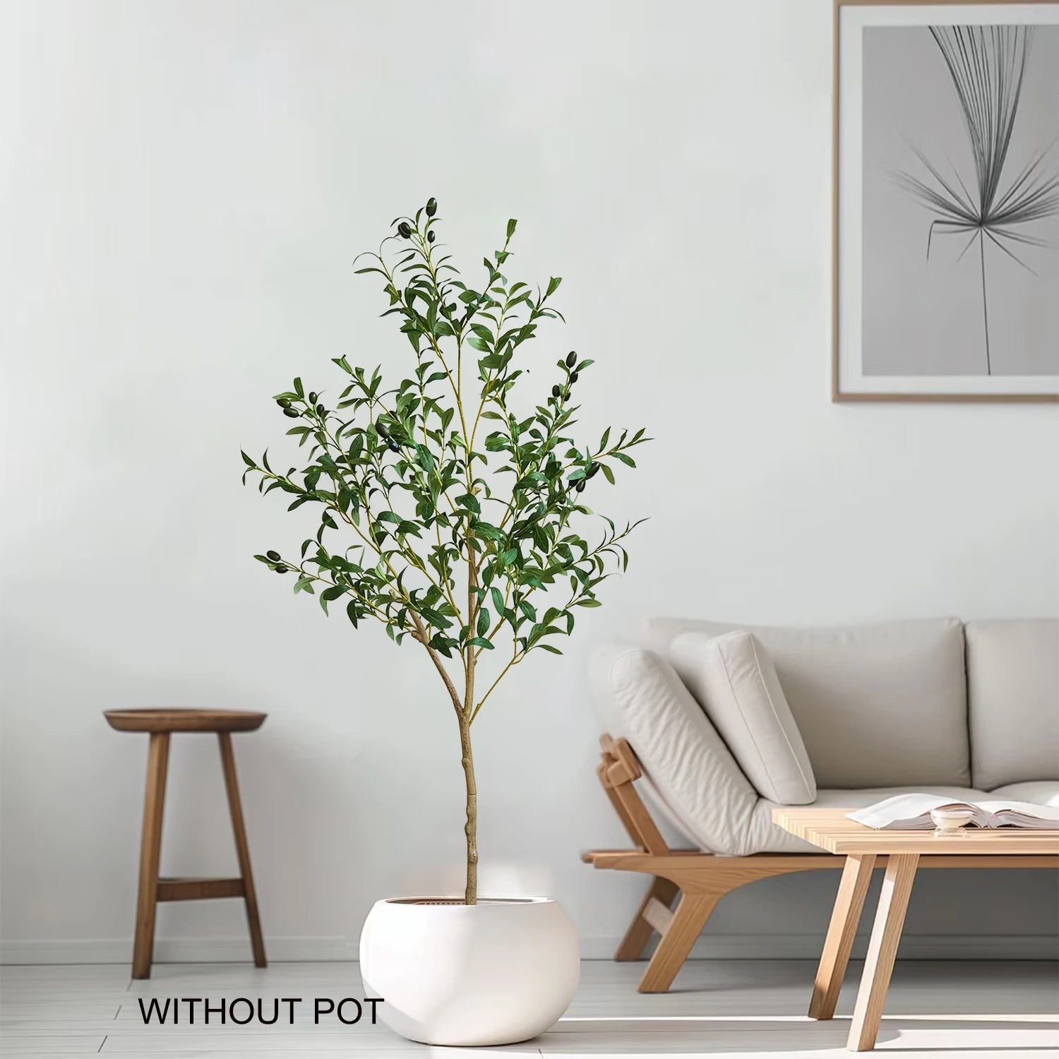 Modern Artificial Olive Tree Branch (120–180cm)