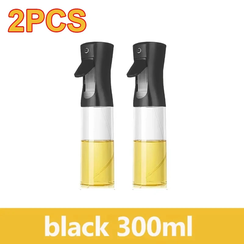 200/300/500mlOil Spray Plastic Household Kitchen Oil Spray Bottle Or Oil Brush Nebulizing Mist Filling Cooking Dual Use BBQ